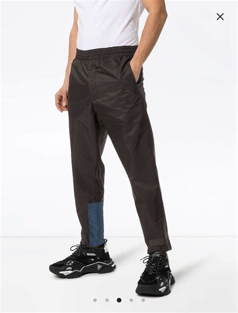 prada rubber cuff joggers